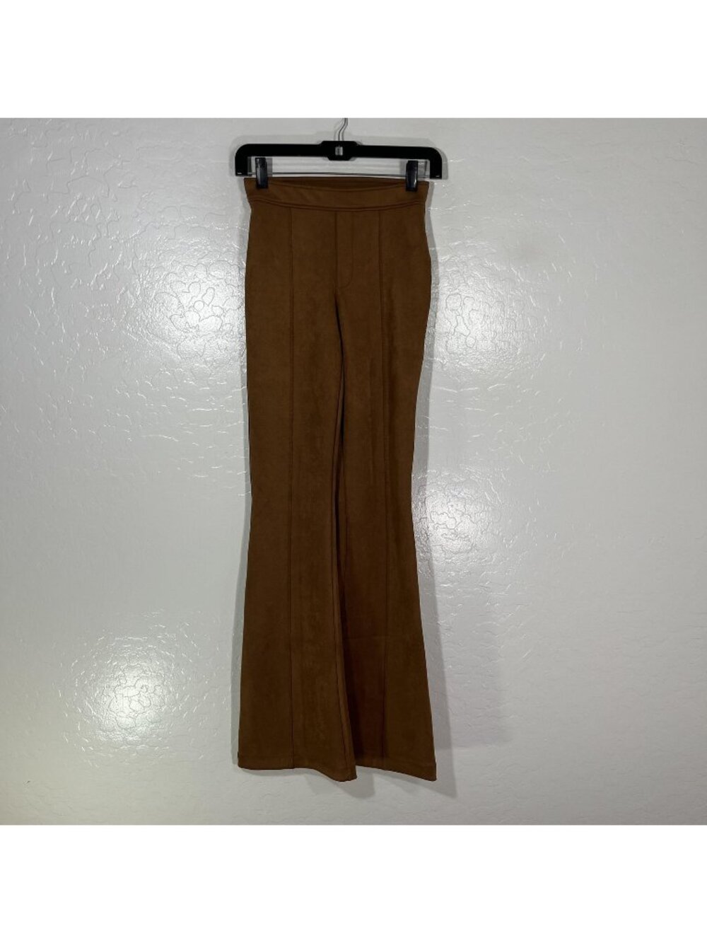 Spanx Dress Pants Womens XS Brown Microfiber Flare Leg Pull On Stretch #20323R
